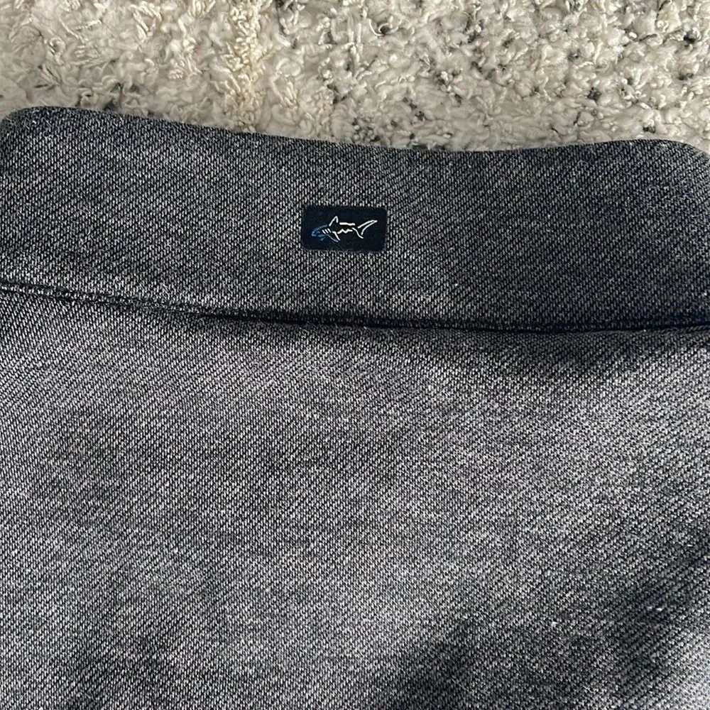 Mens Greg Norman Collection Lined Quarter Zip Wind Sweater Gray Heather Size XL